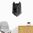 Adesivi murali 3D - Adesivo 3D origami rinoceronte nero - ambiance-sticker.com
